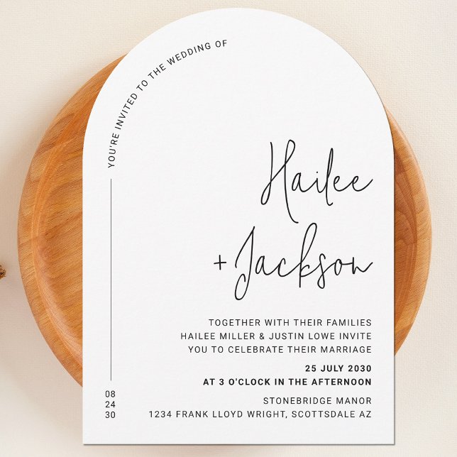 Minimalistisk, modern Snyggt i Bröllop - enkel des Inbjudningar (Skapare uppladdad)