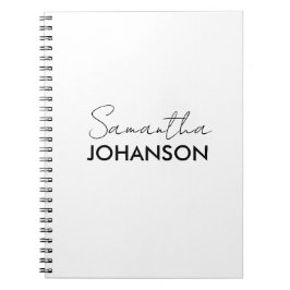 Minimalistisk Modern Sofistikerad Skriptnamn Anteckningsbok