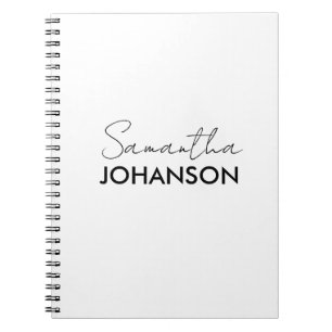 Minimalistisk Modern Sofistikerad Skriptnamn Anteckningsbok