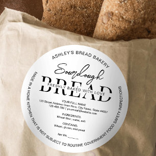 Minimalistisk Modern Sourdough Cottage Law Runt Klistermärke