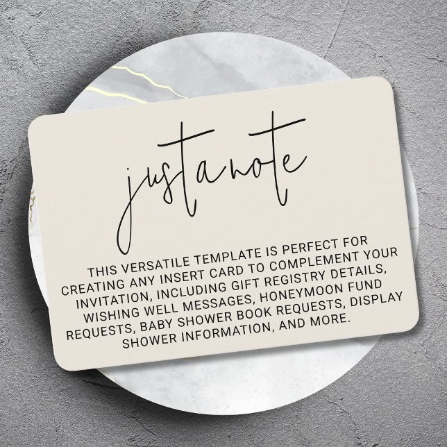 Minimalistisk Modern Stilig Enkel Bara En Notis Tilläggskort (Skapare uppladdad)