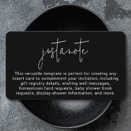 Minimalistisk Modern Stilig Enkel Bara En Notis Tilläggskort