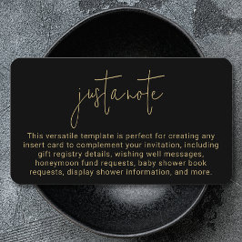 Minimalistisk Modern Stilig Enkel Bara En Notis Tilläggskort