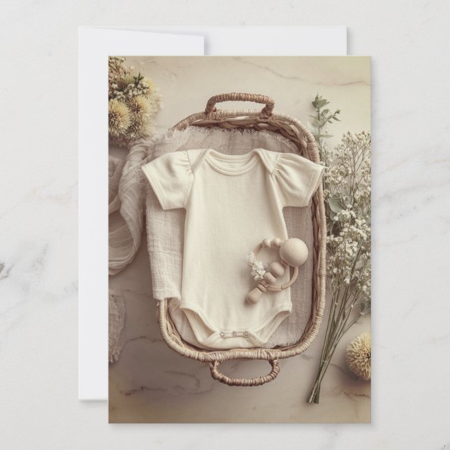 Minimalistisk & Modern Strössel | Enkel & Söt Inbjudningar (Framsida)