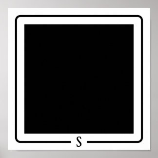 Minimalistisk modern svart bordstablett poster