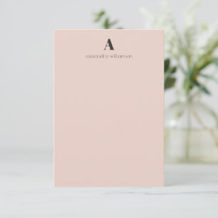 Minimalistisk modern svart och rosrosa personlig  tack kort