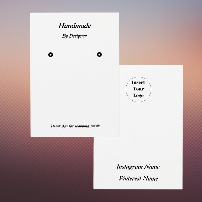 Minimalistisk modern svart och vit judisk Visning Visitkort (Skapare uppladdad)