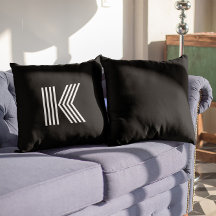 Minimalistisk Modern Svart Och Vit Monogram