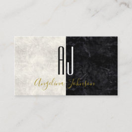 Minimalistisk modern svart och vit visitkort