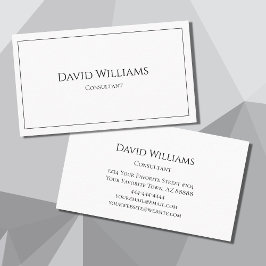 Minimalistisk modern svart vit enkel visitkort