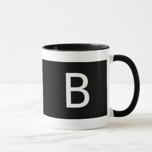 Minimalistisk, modern, svart, vit, Höger Mugg