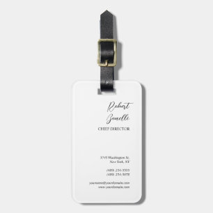 Minimalistisk modern svart vit Personlig Bagagebricka