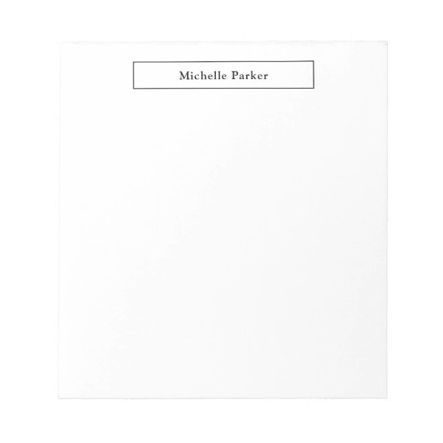 Minimalistisk, modern, svart vit professionell anteckningsblock (Framsida)