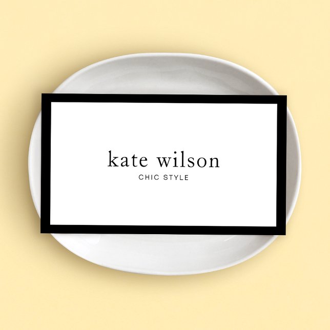 Minimalistisk modern svart vit Professionell Visitkort (Skapare uppladdad)