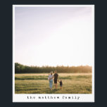 Minimalistisk Modern Typewriter-familj Fototryck<br><div class="desc">Med den här minimalistiska och moderna designen kan du lägga till egen foto- och skrivmaskin-text. Den enkla perfekten för dig hemma,  ett underbart sätt att fira din familj.</div>