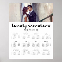 Minimalistisk modern typografi 2017 Foto Kalender