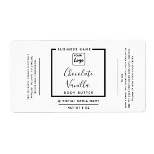 Minimalistisk modern typografi av vit logotyp l fraktsedel