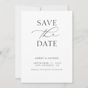 Minimalistisk modern typografi Bröllop Spara Datumet