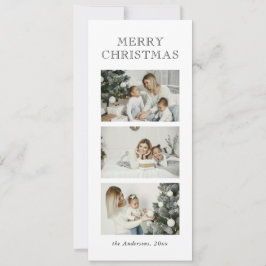 Minimalistisk modern typografi - foto God jul Julkort