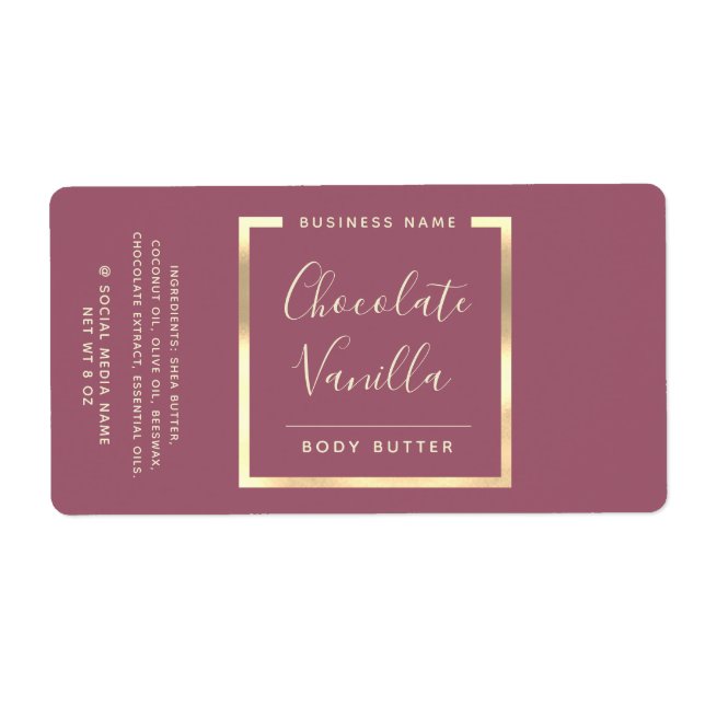 Minimalistisk modern typografi guld ram fraktsedel (Framsidan)