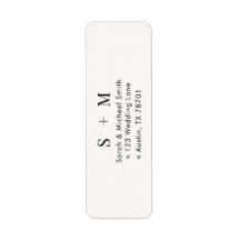 Minimalistisk modern typografi returadressetikett