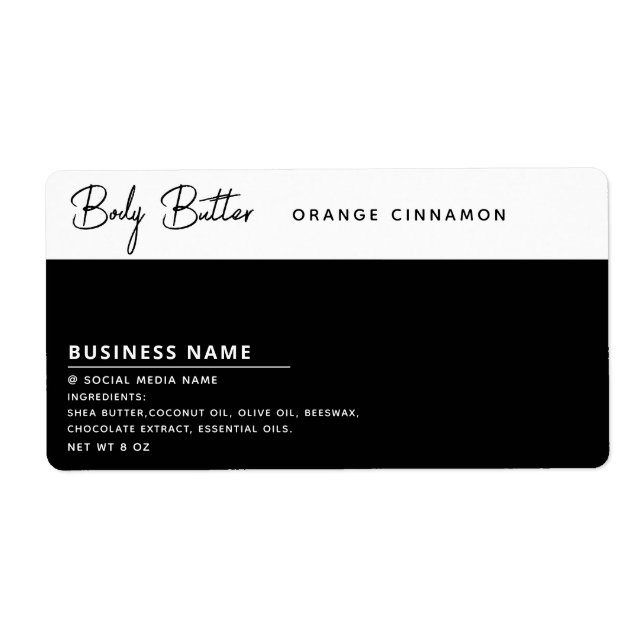 Minimalistisk modern typografi vit svart fraktsedel (Framsidan)