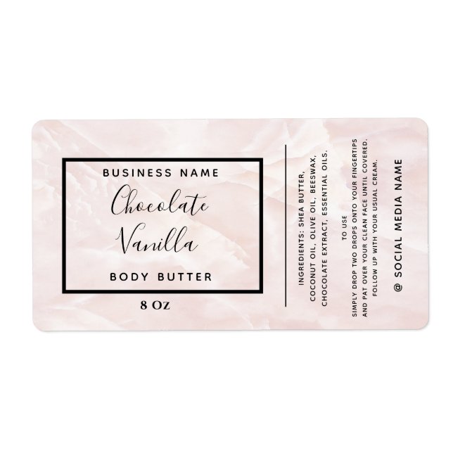 Minimalistisk modern typografimarmor fraktsedel (Framsidan)