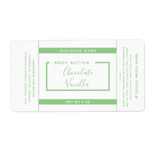 Minimalistisk, modern typografisk vit produktetike fraktsedel