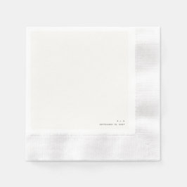 Minimalistisk Modern Typsnittsbröllop Pappersservett