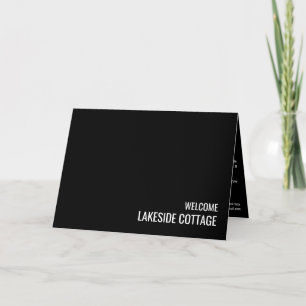 Minimalistisk Modern Vacation Rental Welcome Brev Tack Kort