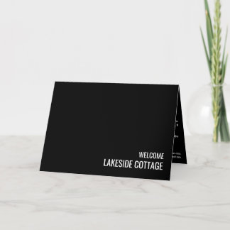 Minimalistisk Modern Vacation Rental Welcome Brev Tack Kort