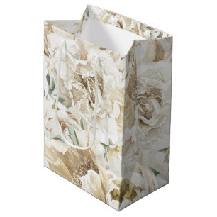 Minimalistisk Modern Vit Peonie Blommig Akvarell