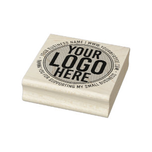 Minimalistisk Modern White Logotyp Anpassningsbar Stämpel