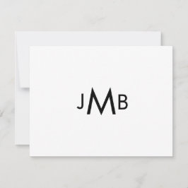 Minimalistisk, moderna monogram initialer platt  tack kort