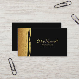 Minimalistisk modernt Guld-färgstreck Visitkort