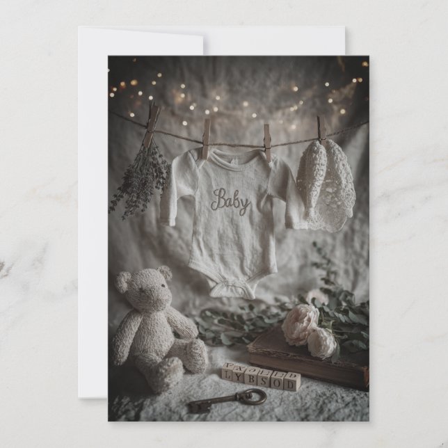 Minimalistisk & Modernt Streck | Ren & Chic Inbjudningar (Framsida)