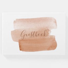 Minimalistisk modernt vattenfärgsbrushstroke gästböcker