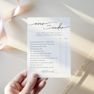 Minimalistisk Möhippa av "över eller under" spelko Inbjudningar