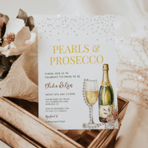 Minimalistisk Möhippa av pärlor och Prosecco