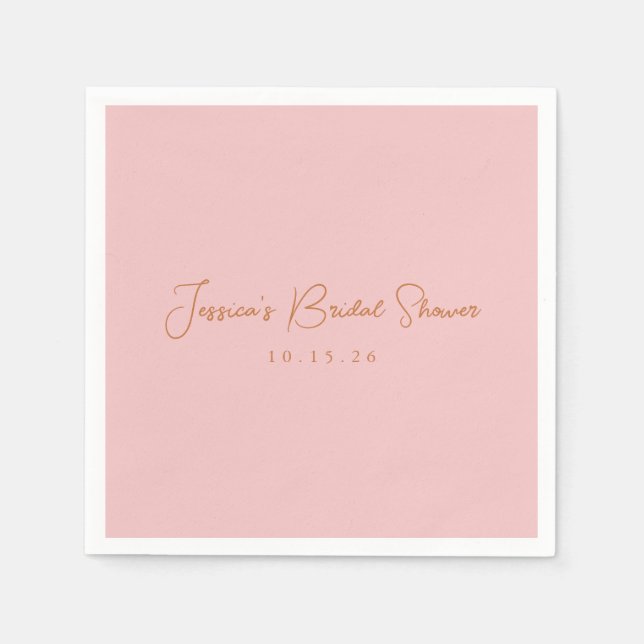 Minimalistisk Möhippa för Rosa av kalligrafi Pappersservett (Framsidan)