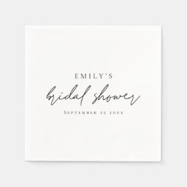 Minimalistisk Möhippa för skriptdatum Namn Pappersservett