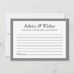 Minimalistisk Möhippa Framtida fru Advice Card Anteckningskort