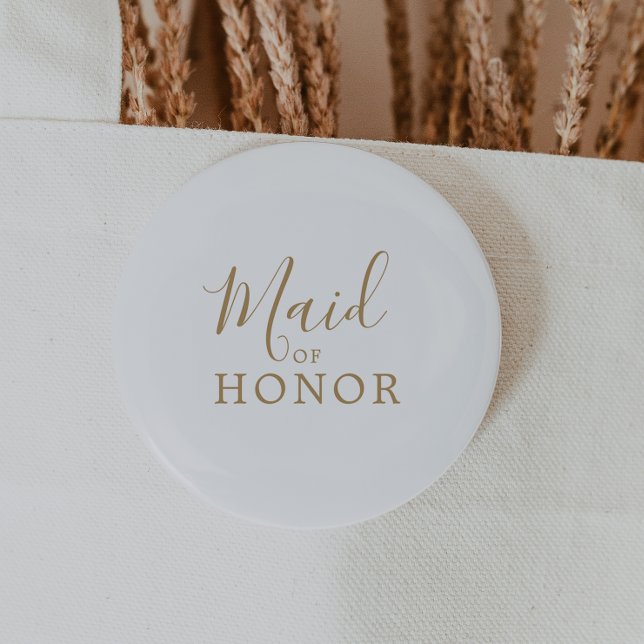 Minimalistisk Möhippa Guld Maid of honor Knapp (Skapare uppladdad)