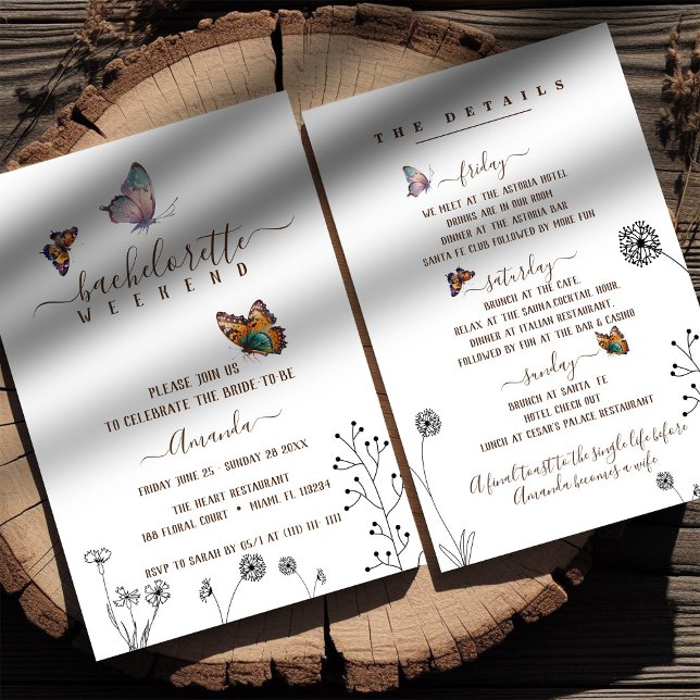 Minimalistisk möhippa helg inbjudningar (Skapare uppladdad)