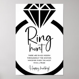 Minimalistisk Möhippa Hunt-spelsignatur Poster