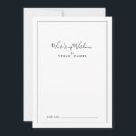 Minimalistisk Möhippa Ord of Wisdom Rådkort<br><div class="desc">Denna minimalistiska möhippa ord av visdomskort är perfekt för en enkel möhippa och kan användas för alla evenemang. Den moderna romantiska designen har klassisk svart- och vit typografi parad med en rografi av rustik men elegant med vintage handskrivet stil. Anpassade i alla färg. Behålla designen enkel och elegant, som den...</div>