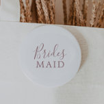 Minimalistisk Möhippa Ro Guld Bridesmaid Knapp<br><div class="desc">Denna minimalistiska knapp för möhippa av tegelsten ro guld är perfekt för en enkel möhippa. Den moderna romantiska designen har klassiskt ro guld och vit typografi parad med en rografi av rustik men elegant med vintage handskrivet stil. Anpassade i alla färg. Behålla designen enkel och elegant, som den är, eller...</div>