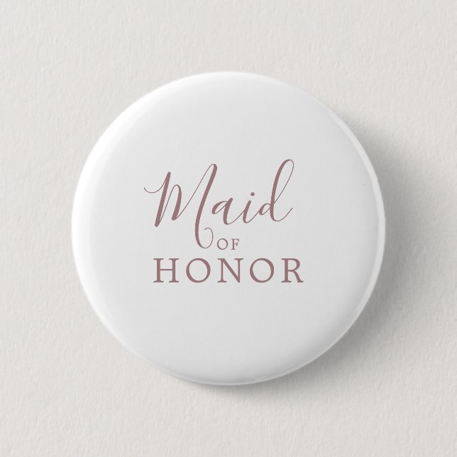 Minimalistisk Möhippa Ro Guld Maid of honor Knapp (Framsida)