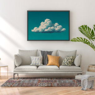 Minimalistisk molnväggskonst för serenhemmet fototryck