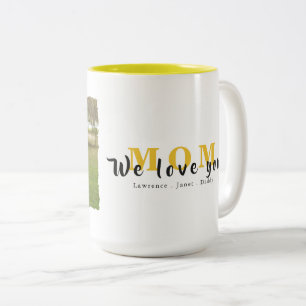 Minimalistisk Monogram Anpassningsbar Photo Collag Två-Tonad Mugg